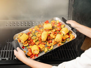 RUOSTUMATON TERÄS BBQ-ALUSTA 50×30 CM - 2