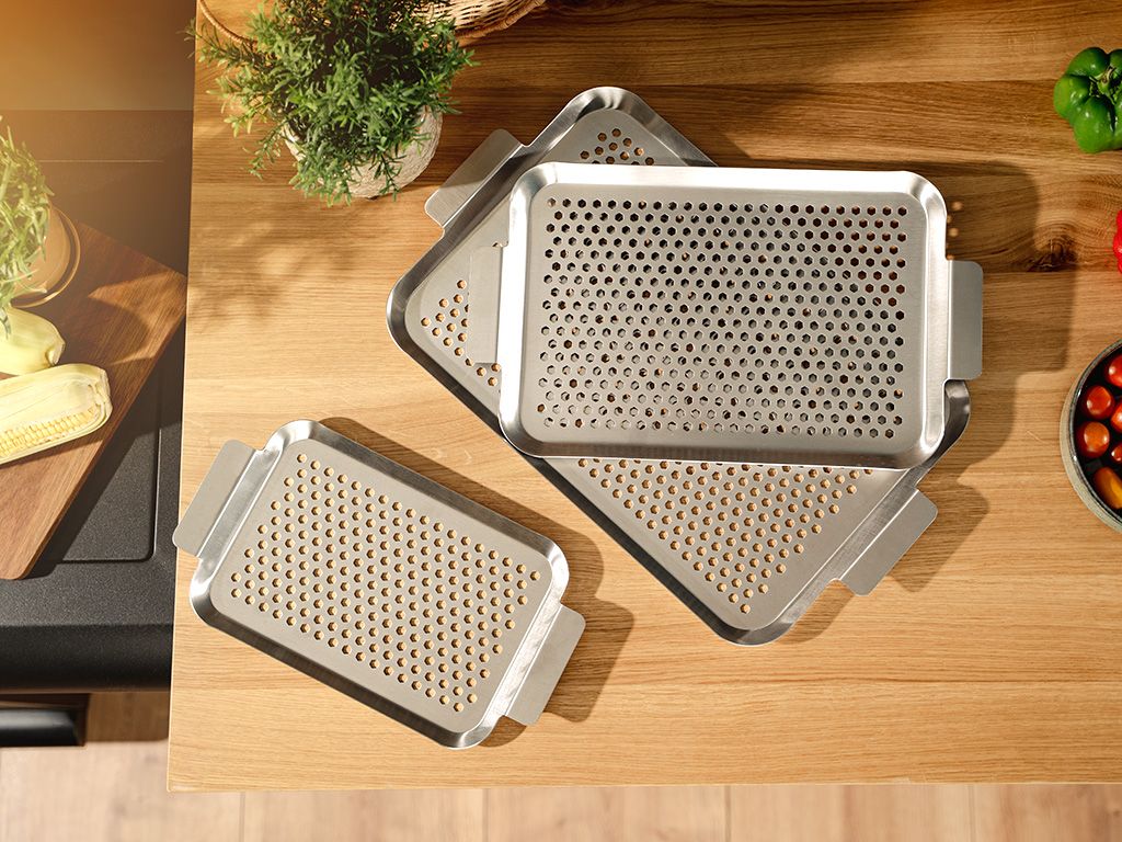 RUOSTUMATON TERÄS BBQ-ALUSTA 50×30 CM - 3