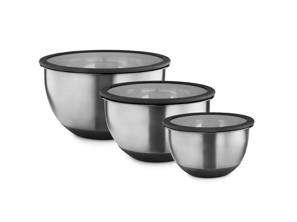 RUOSTUMATON TERÄS SEKOTUSKULHOSETTI - 3 KPL - 1